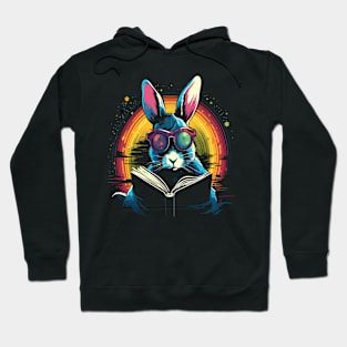 Rabbit Reads Book Hoodie